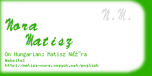 nora matisz business card